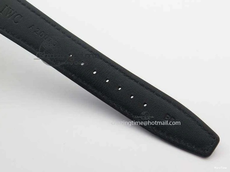 MIROTIME 0517 Reliable Portuguese IW371447 ZF 1:1 Best Edition SS Black Dial On Black Leather Strap A79350 V 7274